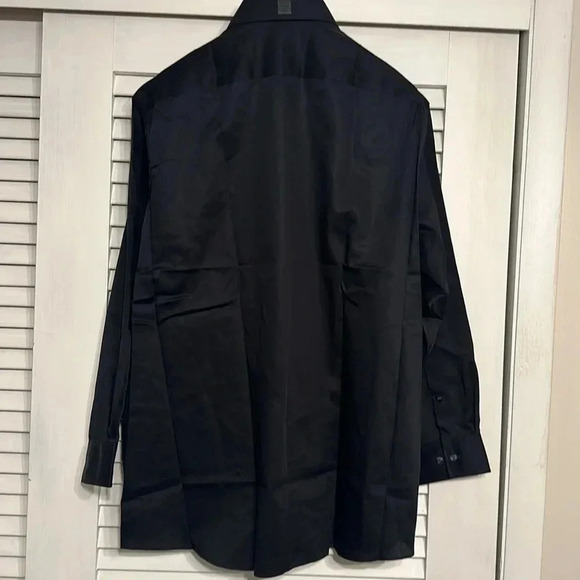 NWT Michael Kors Designer Black Dress Shirt Button Down L/S Men XL MSRP $75 - Picture 11 of 12